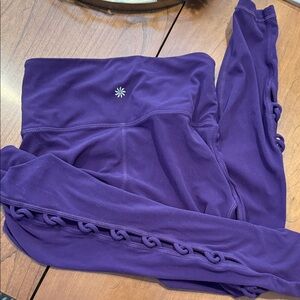 Athleta Purple Leggings with Side Detail